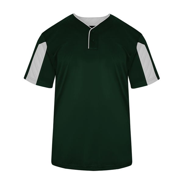 Youth shirt with two-button placket with piping detail, Badger sport paneled... from ASI 37461 Augusta Sportswear