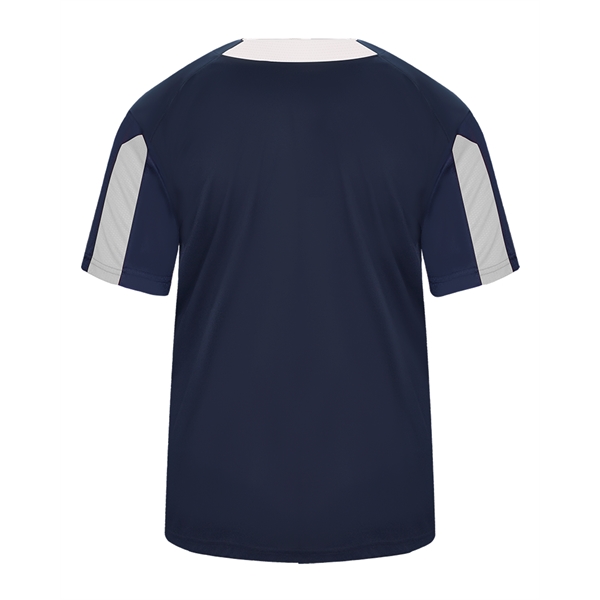 Youth shirt with two-button placket with piping detail, Badger sport paneled... from ASI 37461 Augusta Sportswear