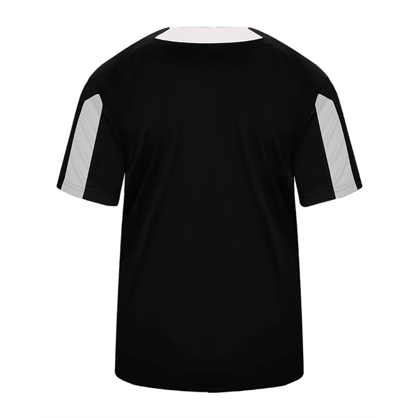 Youth shirt with two-button placket with piping detail, Badger sport paneled... from ASI 37461 Augusta Sportswear