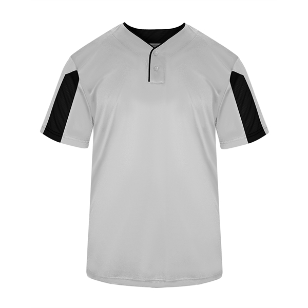 Youth shirt with two-button placket with piping detail, Badger sport paneled... from ASI 37461 Augusta Sportswear