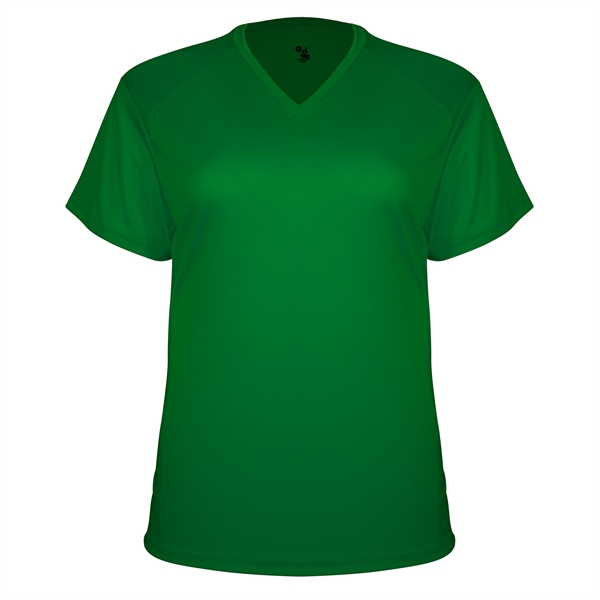 Girl's t-shirt with shoulder for maximum movement, self-fabric collar, double-needle hem.... from ASI 37461 Augusta Sportswear