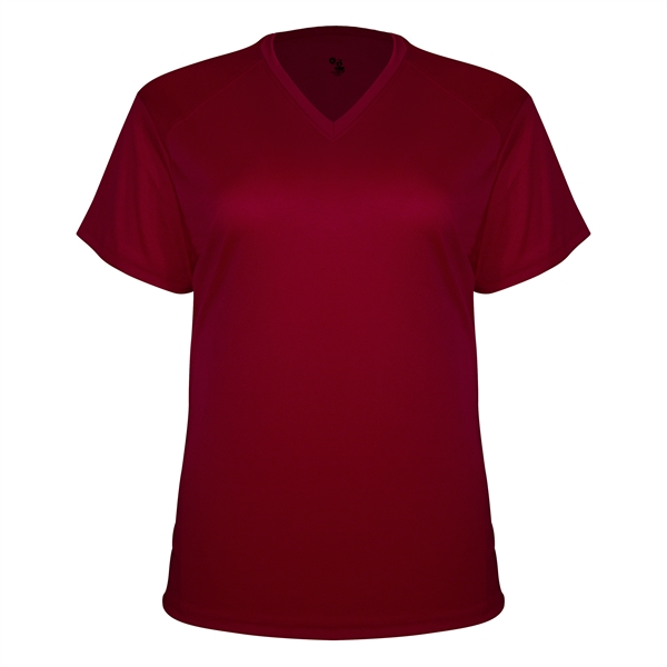 Girl's t-shirt with shoulder for maximum movement, self-fabric collar, double-needle hem.... from ASI 37461 Augusta Sportswear