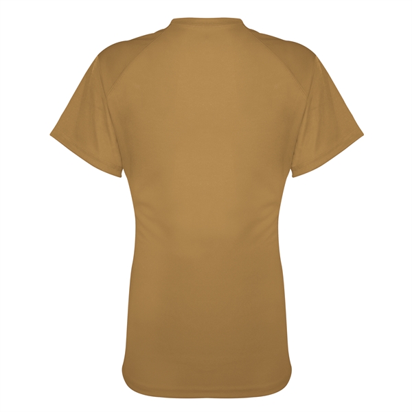 Girl's t-shirt with shoulder for maximum movement, self-fabric collar, double-needle hem.... from ASI 37461 Augusta Sportswear