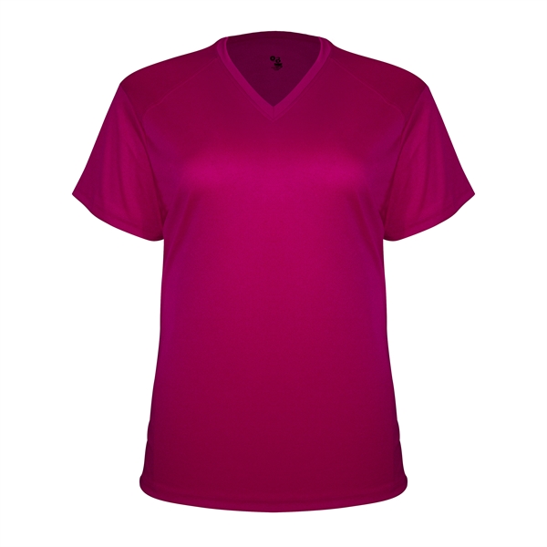 Girl's t-shirt with shoulder for maximum movement, self-fabric collar, double-needle hem.... from ASI 37461 Augusta Sportswear