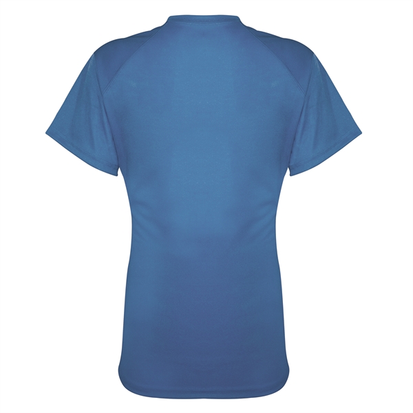 Girl's t-shirt with shoulder for maximum movement, self-fabric collar, double-needle hem.... from ASI 37461 Augusta Sportswear