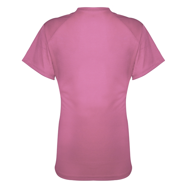 Girl's t-shirt with shoulder for maximum movement, self-fabric collar, double-needle hem.... from ASI 37461 Augusta Sportswear