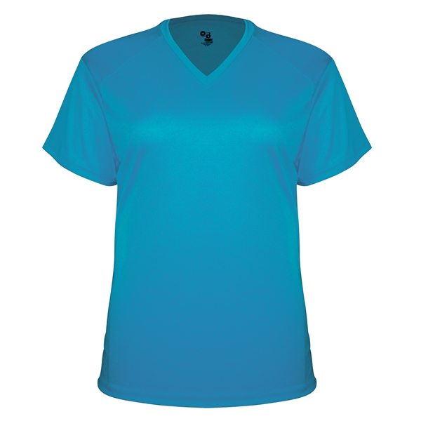 Girl's t-shirt with shoulder for maximum movement, self-fabric collar, double-needle hem.... from ASI 37461 Augusta Sportswear