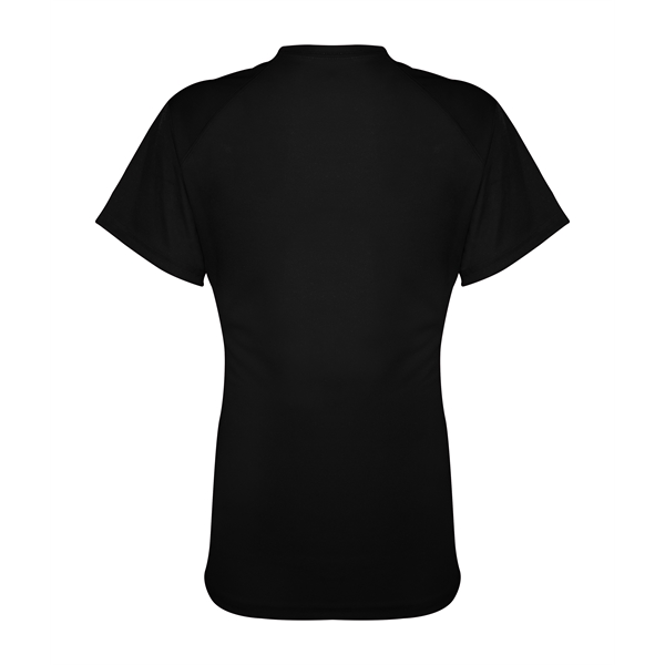 Girl's t-shirt with shoulder for maximum movement, self-fabric collar, double-needle hem.... from ASI 37461 Augusta Sportswear