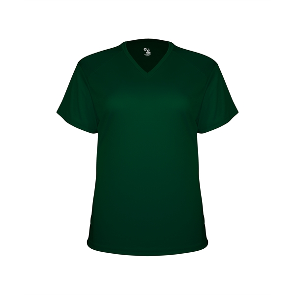 Girl's t-shirt with shoulder for maximum movement, self-fabric collar, double-needle hem.... from ASI 37461 Augusta Sportswear