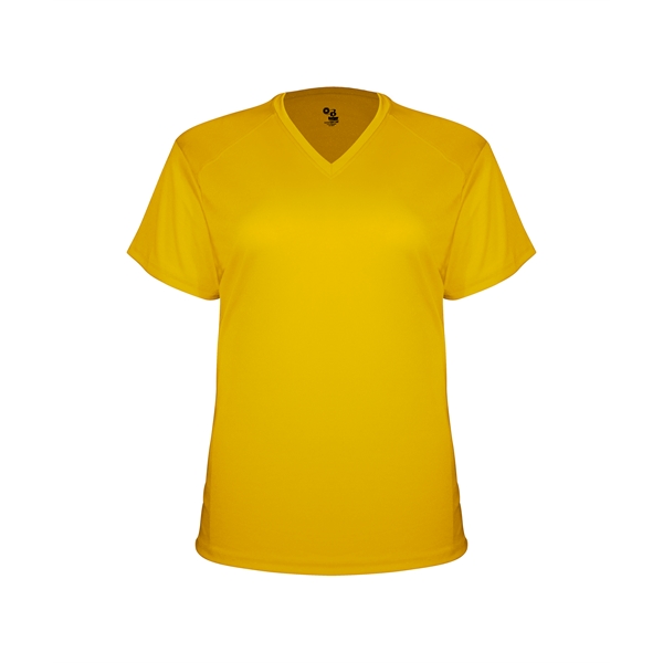 Girl's t-shirt with shoulder for maximum movement, self-fabric collar, double-needle hem.... from ASI 37461 Augusta Sportswear