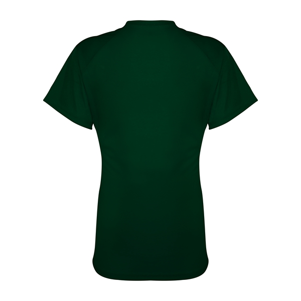 Girl's t-shirt with shoulder for maximum movement, self-fabric collar, double-needle hem.... from ASI 37461 Augusta Sportswear