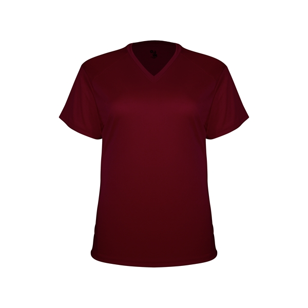 Girl's t-shirt with shoulder for maximum movement, self-fabric collar, double-needle hem.... from ASI 37461 Augusta Sportswear