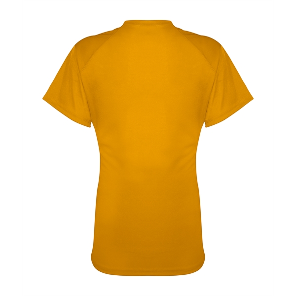 Girl's t-shirt with shoulder for maximum movement, self-fabric collar, double-needle hem.... from ASI 37461 Augusta Sportswear