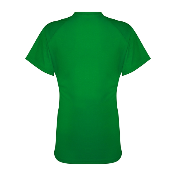 Girl's t-shirt with shoulder for maximum movement, self-fabric collar, double-needle hem.... from ASI 37461 Augusta Sportswear