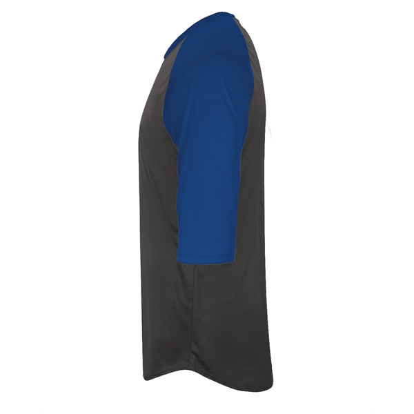 Baseball tee with double-needle shirt tail hem, contrasting 3/4 raglan sleeves,... from ASI 37461 Augusta Sportswear