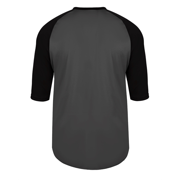 Baseball tee with double-needle shirt tail hem, contrasting 3/4 raglan sleeves,... from ASI 37461 Augusta Sportswear