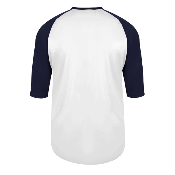 Baseball tee with double-needle shirt tail hem, contrasting 3/4 raglan sleeves,... from ASI 37461 Augusta Sportswear