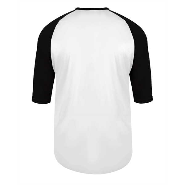 Baseball tee with double-needle shirt tail hem, contrasting 3/4 raglan sleeves,... from ASI 37461 Augusta Sportswear