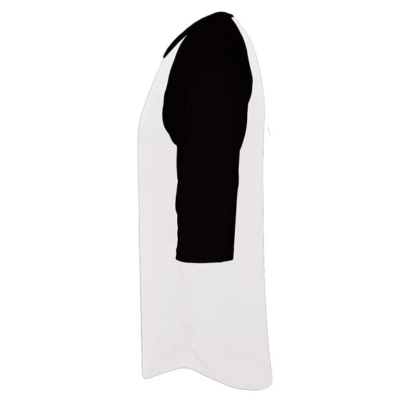 Baseball tee with double-needle shirt tail hem, contrasting 3/4 raglan sleeves,... from ASI 37461 Augusta Sportswear