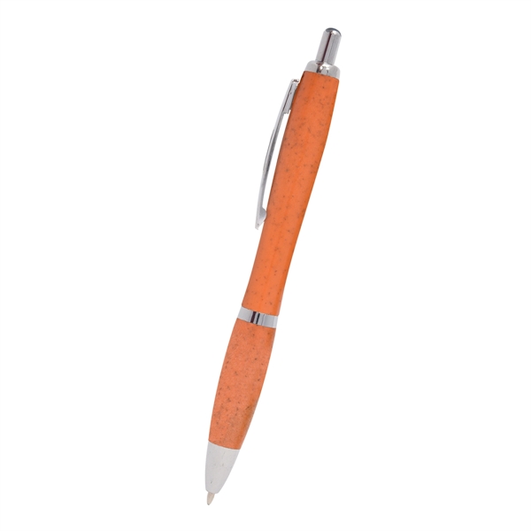 Plunger-action ballpoint pen made of straw polypropylene... from ASI 61125 Hit Promotional Products / Hit®