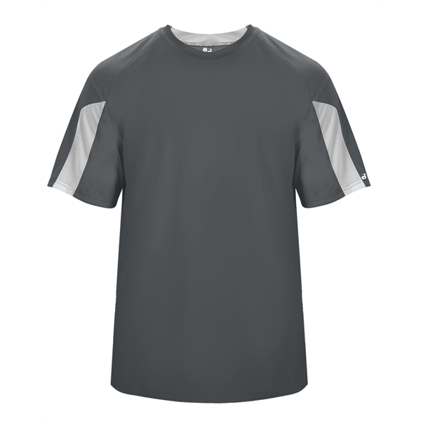 Striker tee with  self-fabric collar,  paneled shoulder for maximum... from ASI 37461 Augusta Sportswear