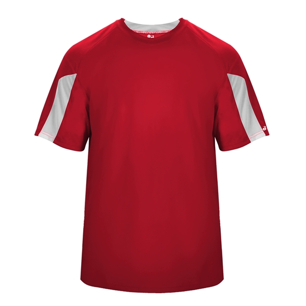Striker tee with  self-fabric collar,  paneled shoulder for maximum... from ASI 37461 Augusta Sportswear