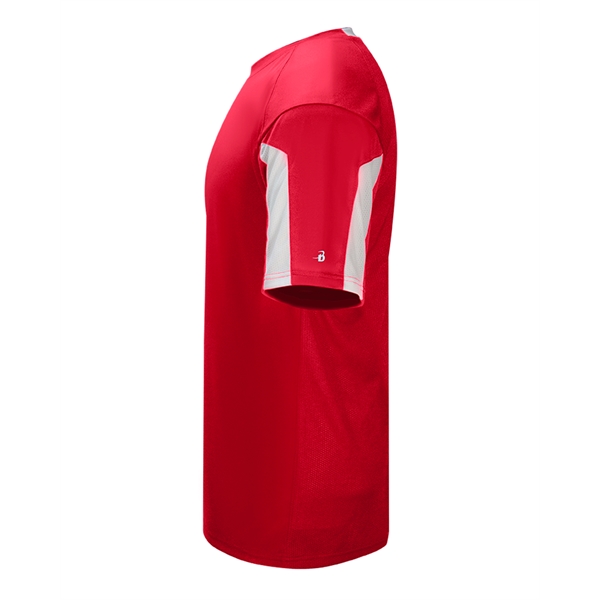 Striker tee with  self-fabric collar,  paneled shoulder for maximum... from ASI 37461 Augusta Sportswear