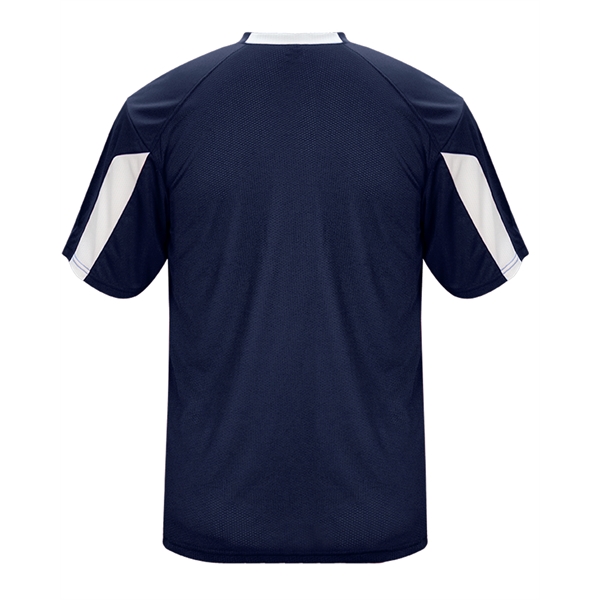 Striker tee with  self-fabric collar,  paneled shoulder for maximum... from ASI 37461 Augusta Sportswear