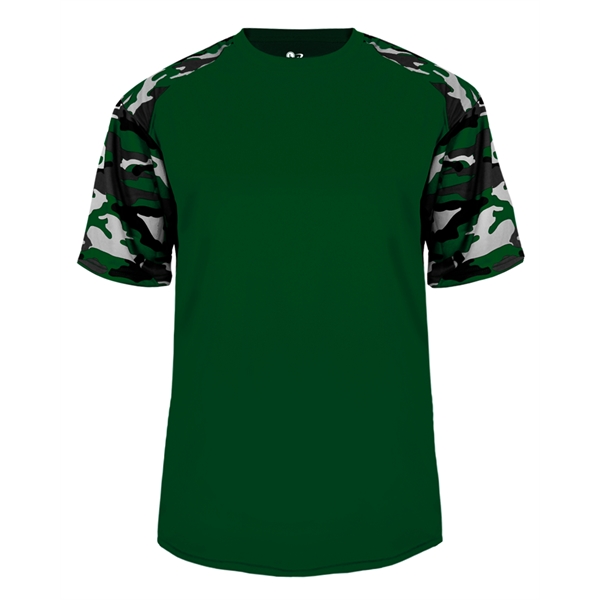 Camo sport tee with sublimated shoulder panels and sleeves, Badger sport... from ASI 37461 Augusta Sportswear
