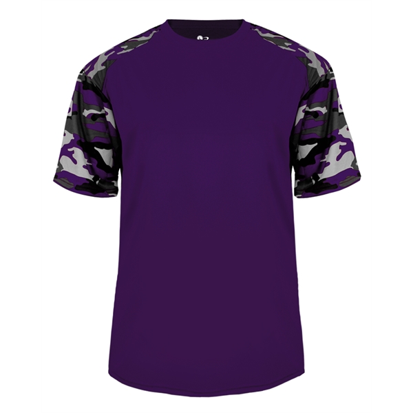 Camo sport tee with sublimated shoulder panels and sleeves, Badger sport... from ASI 37461 Augusta Sportswear