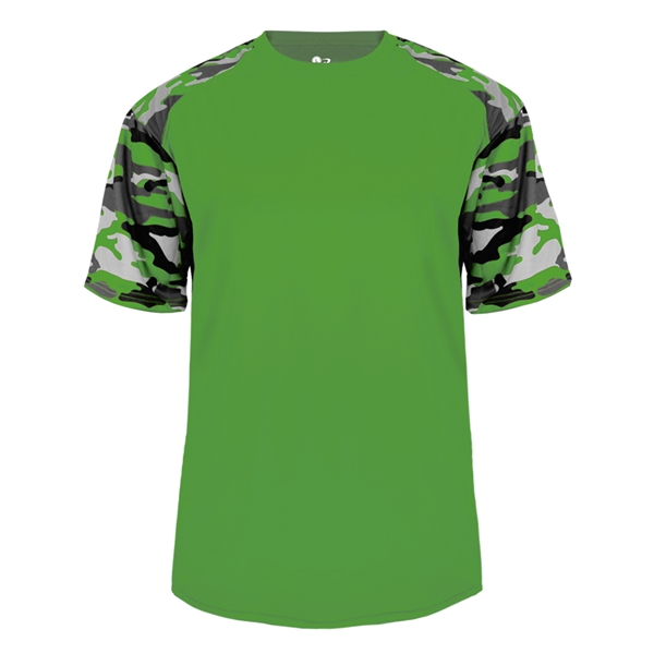 Camo sport tee with sublimated shoulder panels and sleeves, Badger sport... from ASI 37461 Augusta Sportswear