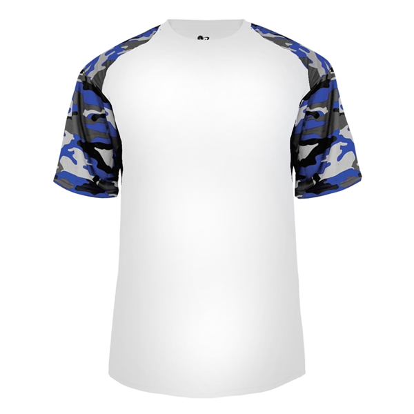 Camo sport tee with sublimated shoulder panels and sleeves, Badger sport... from ASI 37461 Augusta Sportswear