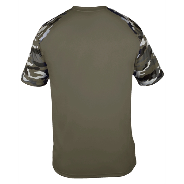 Camo sport tee with sublimated shoulder panels and sleeves, Badger sport... from ASI 37461 Augusta Sportswear