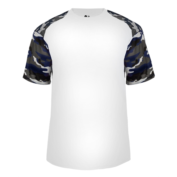 Camo sport tee with sublimated shoulder panels and sleeves, Badger sport... from ASI 37461 Augusta Sportswear