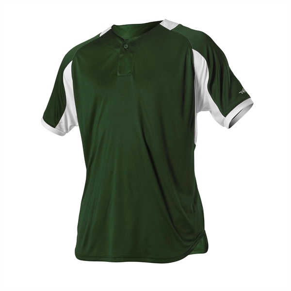 Moisture wicking, one-button Henley with inset placket, self-material main body contrast... from ASI 37461 Augusta Sportswear