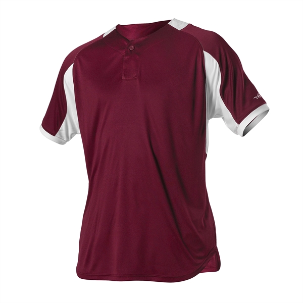 Moisture wicking, one-button Henley with inset placket, self-material main body contrast... from ASI 37461 Augusta Sportswear