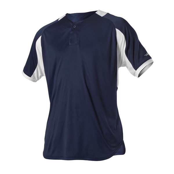 Moisture wicking, one-button Henley with inset placket, self-material main body contrast... from ASI 37461 Augusta Sportswear