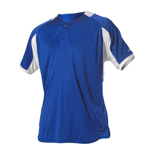 Moisture wicking, one-button Henley with inset placket, self-material main body contrast... from ASI 37461 Augusta Sportswear