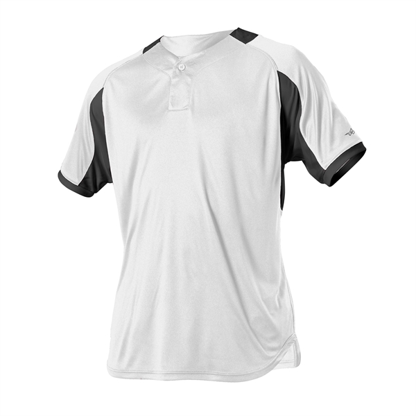 Moisture wicking, one-button Henley with inset placket, self-material main body contrast... from ASI 37461 Augusta Sportswear