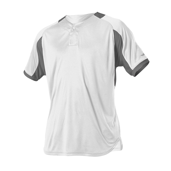 Moisture wicking, one-button Henley with inset placket, self-material main body contrast... from ASI 37461 Augusta Sportswear