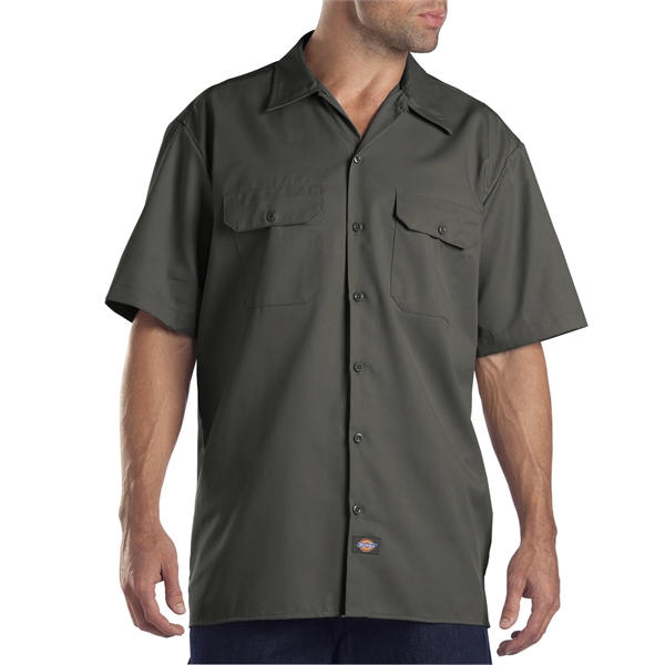 Dickies men's short sleeve work shirt with moisture-wicking technology and stain-release... from ASI 34063 alphabroder
