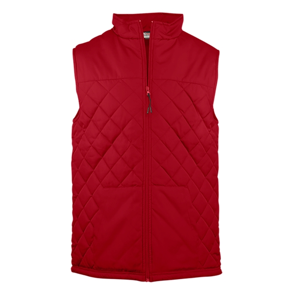 Women's quilted vest with wind and water resistant, self-fabric collar with... from ASI 37461 Augusta Sportswear