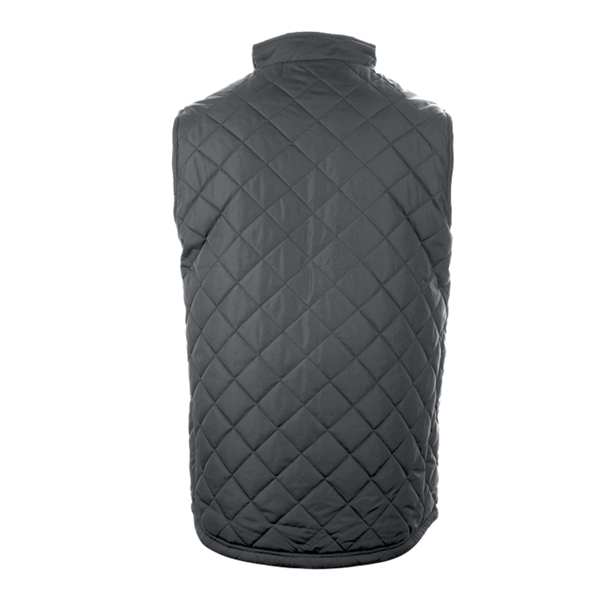 Quilted vest with wind and water resistant, self-fabric collar with full... from ASI 37461 Augusta Sportswear