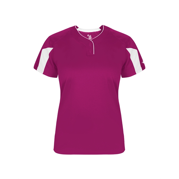 Women's placket with 100% polyester arrow mesh vented back for breathability,... from ASI 37461 Augusta Sportswear