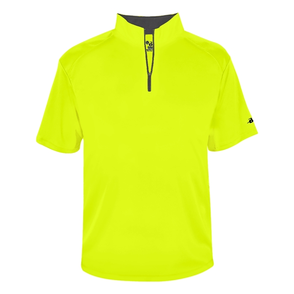 1/4 Zip Badger sport paneled shoulder for maximum movement, contrast zipper... from ASI 37461 Augusta Sportswear