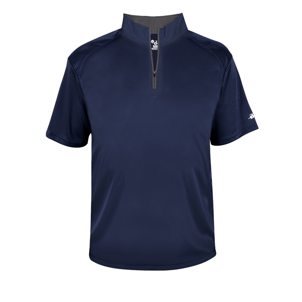 1/4 Zip Badger sport paneled shoulder for maximum movement, contrast zipper... from ASI 37461 Augusta Sportswear