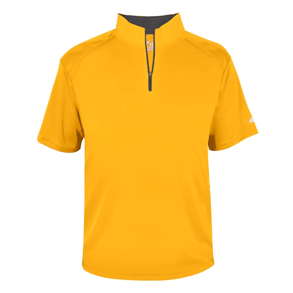 1/4 Zip Badger sport paneled shoulder for maximum movement, contrast zipper... from ASI 37461 Augusta Sportswear