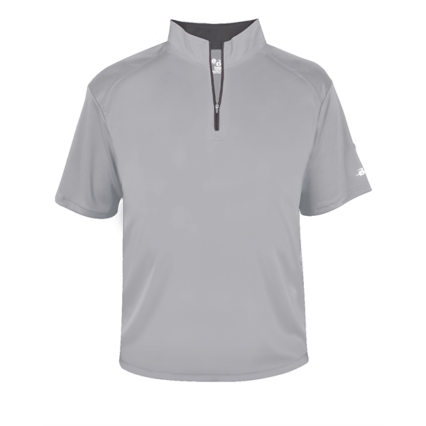 1/4 Zip Badger sport paneled shoulder for maximum movement, contrast zipper... from ASI 37461 Augusta Sportswear