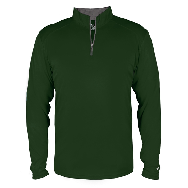 1/4 Zip Badger sport paneled shoulder for maximum movement, contrast zipper... from ASI 37461 Augusta Sportswear