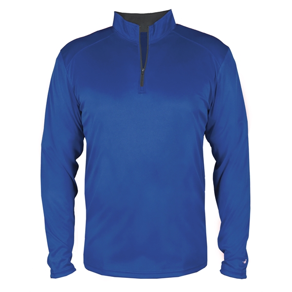 1/4 Zip Badger sport paneled shoulder for maximum movement, contrast zipper... from ASI 37461 Augusta Sportswear